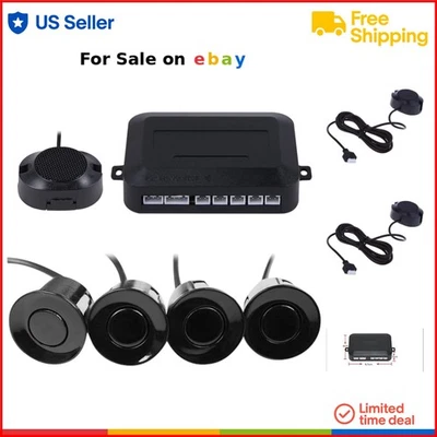 Car Reverse Backup Parking Sensor Radar System Waterproof Sensors Buzzer - Image 1 of 4