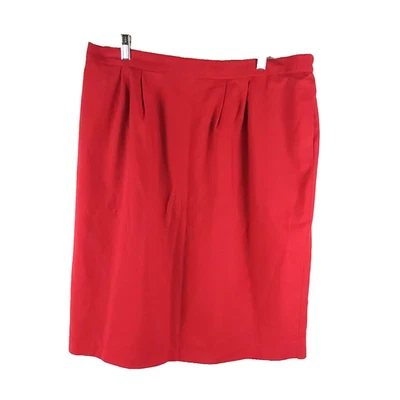 Midi Length Skirt Women's Size 22W Red Business Casual - Image 1 of 4