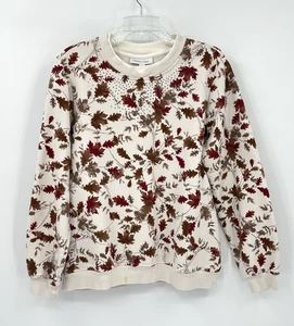 Vintage Y2K HERBST HERBST Sweatshirt Rundhals Blätter Langarm Pumpkin Spice L - Bild 1 von 8