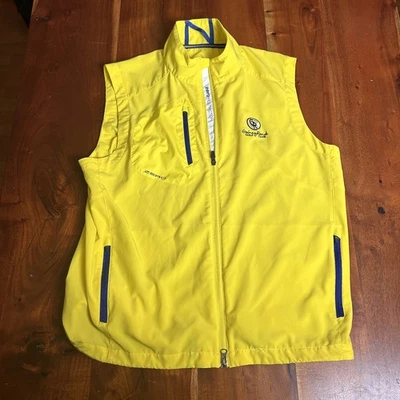 Chaleco de golf con cremallera completa Zero Restriction Z700 Gainey Ranch amarillo real grande Foto 1 de 4