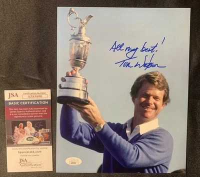TOM WATSON Autographed 8x10 Photo with JSA Authentication - Image 1 of 4