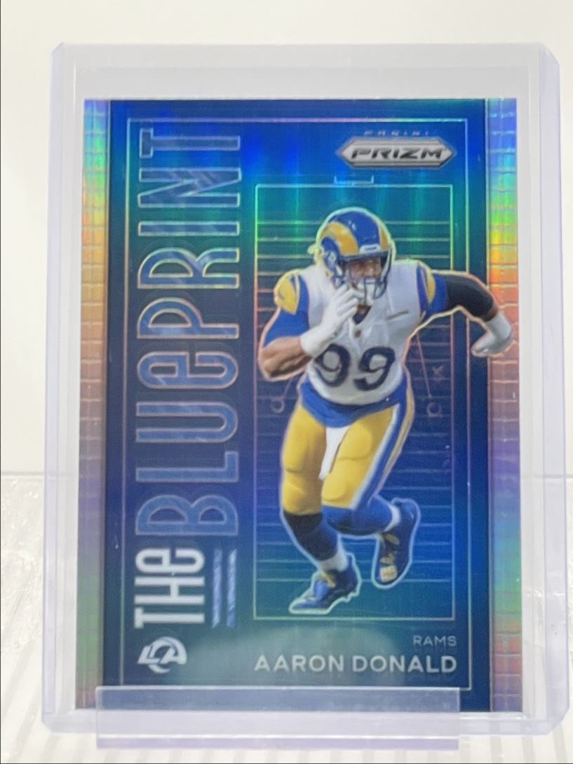 AARON DONALD 2023 PANINI PRIZM THE BLUEPRINT SSP SILVER RAMS Q1893