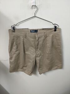 Polo Ralph Lauren Shorts Mens Size 36 Beige Tyler Chino Cotton Canvas