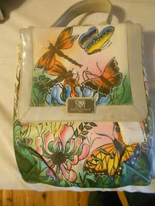 Original by Sharif Shoulder Purse Bag Dragonfly, Butterflies 9 1/2" x 12" NEW - Picture 1 of 10
