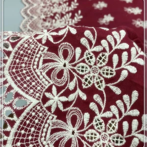 DIY Cotton Lace Fabric Embroidery Hollow Out Dress Cloth Curtain Sewing Crafts - Picture 1 of 19