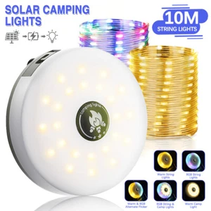 Portable Camping String Lights Retractable USB Rechargeable Lamps Waterproof 10M - Picture 1 of 17