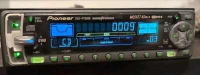 Old School Pioneer deh-p7000r  Car Radio CD 45Wx4 RDS EEQ - No Volume Buttons  - Image 1 of 4