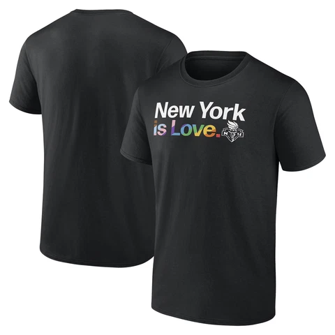 Men's Fanatics Branded  Black New York Liberty City Pride T-Shirt Cover
