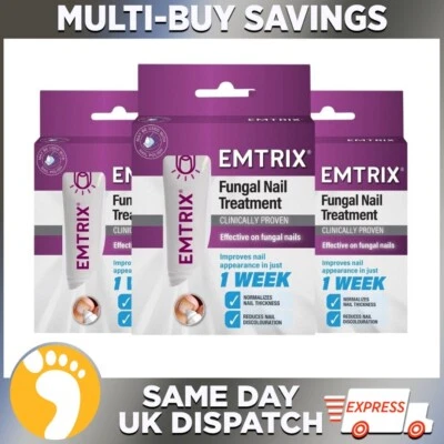 x3 Pack Emtrix Fungal Nail Treatment Extra Strong Antifungal Nail Fungus Remover