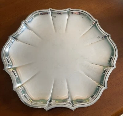 Vintage Chippendale International Silver Company Round Scallop Edge Silver Plate - Image 1 of 2