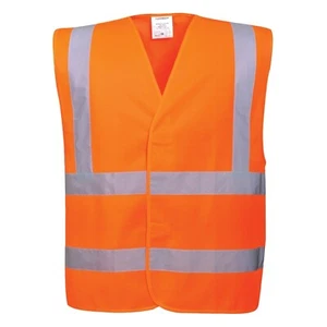 High Visibility Safety Vest - Fluorescent Orange Small / Medium - Portwest - Picture 1 of 2