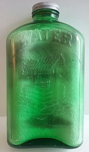 Wishing Well Green Water Refrigerator 1Qt. Bottle Gray Carnival Finish Hemingray - Picture 1 of 1