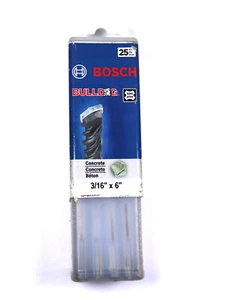 25 pack Bosch HC2011B25 2-Cutter Hammer Drill Bit 3/16" X 6.000"L, Sds Plus - Picture 1 of 3