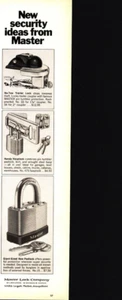 Master Lock Co. 1970 Print Ad New Security Ideas Small Advertisement Vintage - Picture 1 of 1