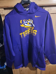 NIKE DRI FIT LSU TIGERS TEAM ISSUED HOODIE IN A 3XL. - Picture 1 of 4