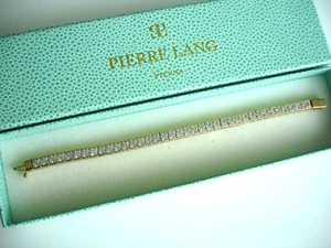 Pierre Lang Tennisarmband Smilie Armband gold GO Zirkonia OVP - Bild 1 von 6