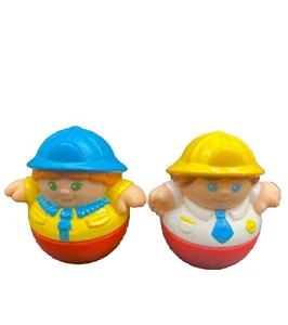 Vintage 1987 Playskool Little People Weebles Wobble Firemen Lot Of 2 - Bild 1 von 2