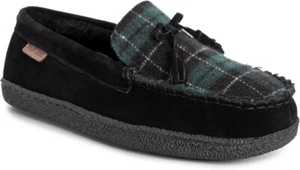 NIB Muk Luks Leather Goods Men's Talan Slipper, Black, Size 12 - Picture 1 of 5