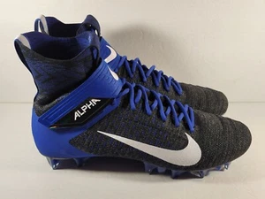 Nike Alpha Menace Pro 2 Blue Black Football Cleats BV2077-007 Mens 14 - Picture 1 of 6