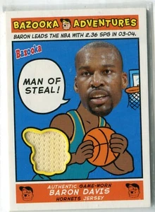 2004-05 Topps Bazooka Baron Davis GU CAMISETA RELIQUIA NEW ORLEANS HORNETS - Imagen 1 de 1