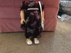 Traje Muñeca 18" Muñeca NO INCLUIDO Granate Buttefly Vestido, Zapatos, Monedero, Diadema - Imagen 1 de 7