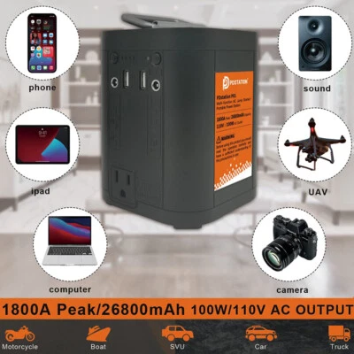 Central Eléctrica Portátil 110V 26800Ah Multifunción LED Linternas Banco de Energía Foto 1 de 4