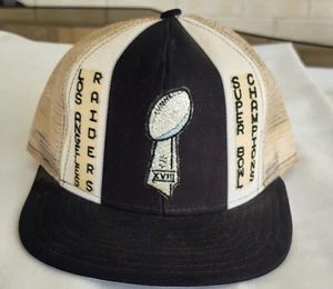Vintage 1984 Los Angeles Raiders Super Bowl Champions Snapback Mesh Hat - Picture 1 of 2