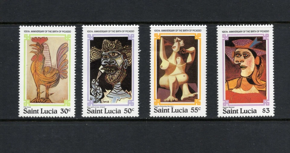 R6619 Сент-Люсия 1981 художественные картины Пикассо 4v.   Как новые без наклеек и следов - Изображение 1 из 1