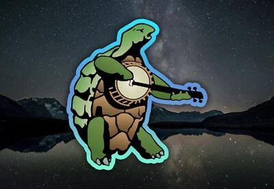 UNIQUE ADVENTURES USA Terrapin Turtle With Banjo Waterproof Vinyl Sticker Decal Grateful Dead Lyric Ar