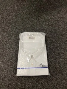 Men's Classic Fit Long Sleeve Solid Color Dress Shirts White - Picture 1 of 1