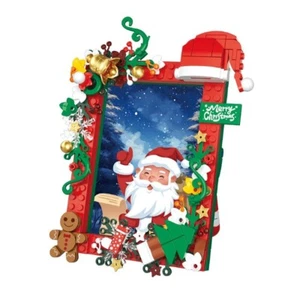 Christmas Santa Claus Building Blocks Photo Frame - Picture 1 of 2
