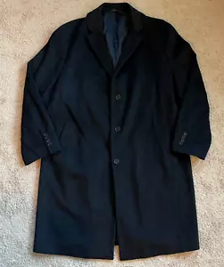 Brooks Brothers Loro Piana Mantel Herren 48R 100% Lammwolle Schwarz Storm System - Bild 1 von 6