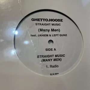 New GHETTO. HOODZ STRAIGHT MUSIC Many Men Feat Jahiem, Left Gunz, Vinyl Record - Foto 1 di 4