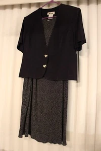 Nina PiccaLino poka dot vintage sleeveless dress and short sleeve jacket size 8 - Picture 1 of 1