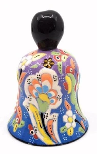 Handmade Traditional Turkish Pottery Decorative Bell with Bead Ringer - Picture 1 of 2