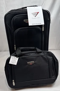 NEW Travelers Club Carry On Bag Set 20" Spinner Rolling Luggage 14" Tote Duffle - Picture 1 of 8