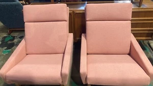 Pair Flerholme Fler armchairs mcm 1960s restored Sorbet boucle Wortley fabric - Picture 1 of 12