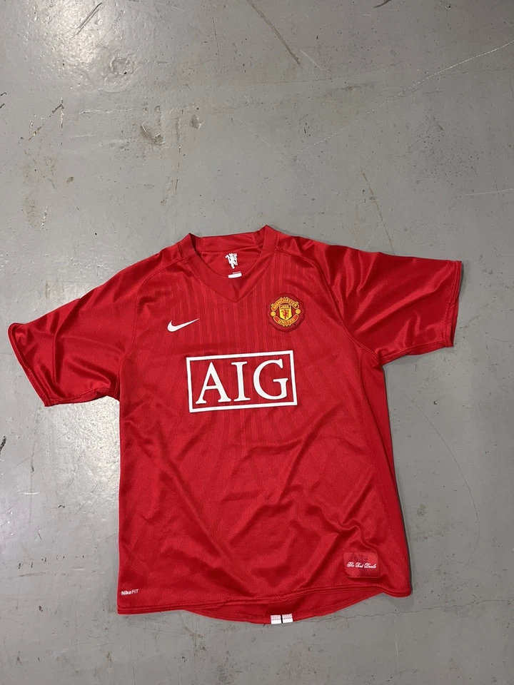 CAMISETA DE FÚTBOL LOCAL MANCHESTER UNITED 2007 2009 NIKE 237924-666 Talla L Foto 1 de 4