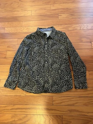 Camisa Tommy Bahama Mujer Grande Pana Estampado Animal Abotonada Informal Foto 1 de 4