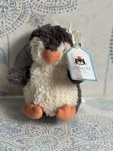 Jellycat Peanut Penguin Bag Charm Black New With Tags - Picture 1 of 6