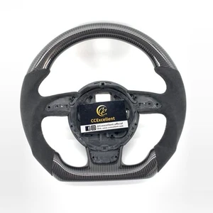 für Audi S3 S4 S5 S6 A3 A4 S7 S8 RS3 RS4 RS B8 SQ5 Carbonfaser Alcantara Lenkrad - Picture 1 of 9