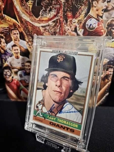 Gary Thomasson San Francisco Giants AUTO Signed 1976 Topps Oceanside CA 3V - Bild 1 von 3