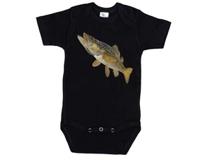 Baby Zander Body, PALLEYE, Neugeborenen Angeloutfit, Angelstrampler, Eisfisch - Bild 1 von 6