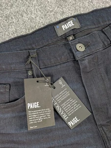 Paige Federal Slim Straight Jeans Mens 38 Chesapeake Dark Wash Stretch Denim NWT - Picture 1 of 13