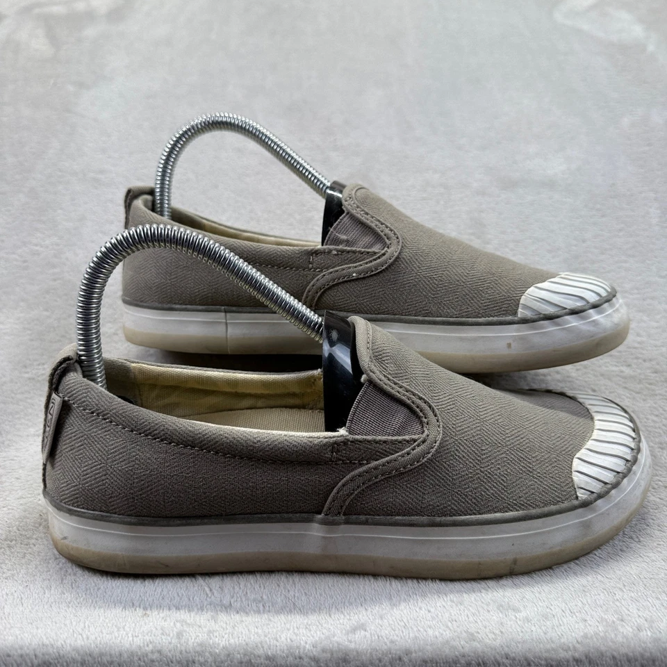 Keen Shoes Para Mujer 7.5 Elsa Sin Cordones Gris Espiga Lona Tenis Cómodos Foto 1 de 4