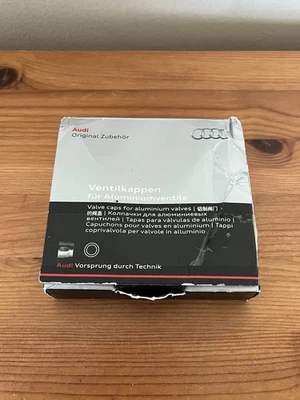 Audi Alloy Wheel Tyre Dust Caps Valve Stem Caps Genuine OEM Accessory Gift - Image 1 of 4