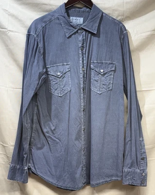 Camisa Ryan Michael Western Pana Snap Up Para Hombre Talla XL Azul Lago Foto 1 de 4