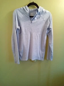 Maglione bambino XL Athleta ragazza blu chiaro quarto zip leggero atletico - Foto 1 di 5