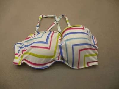 36DD SHADE&SHORE 女式多色内衬钢圈背部闭合比基尼上衣 10G — 第 1/4 张图片