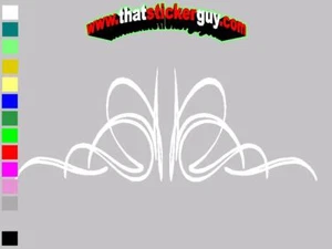 PINSTRIPING SCROLL sticker style 553 custom decal for bagger ratrod hood - Picture 1 of 21